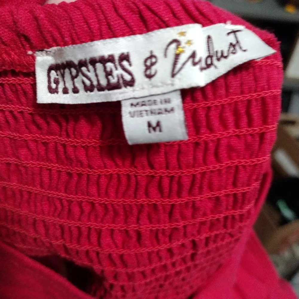 Gypsies and Moondust Red Sleeveless Top with Bow Straps - Image 3