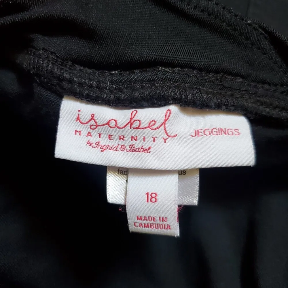 Ingrid & Isabel Maternity Jegging Women's 18 Black Leggings Dress Pants Pull On - Image 3