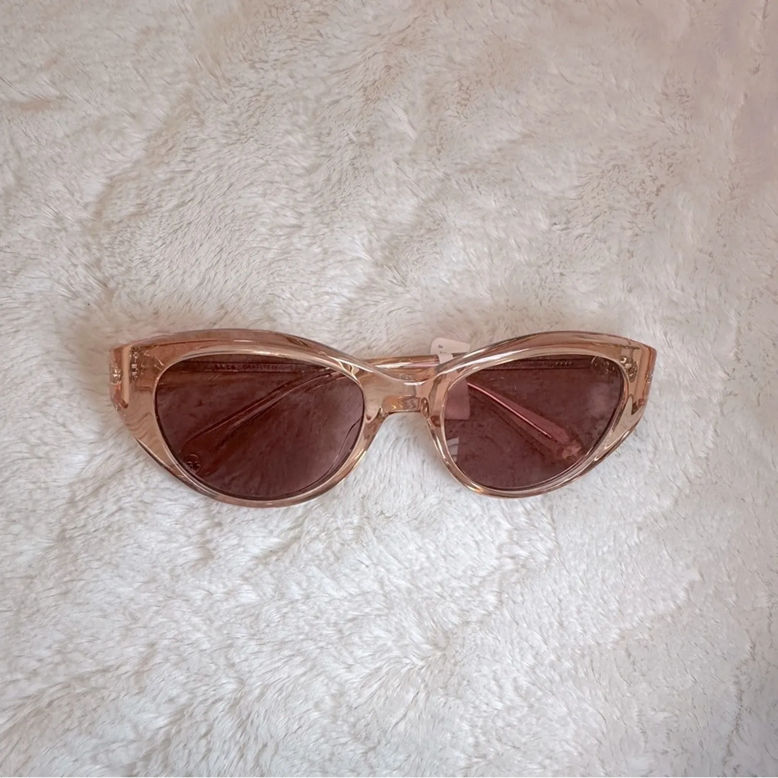 Garrett Leight Del Rey Pink Crystal Lucite Sunglasses NWT Hollywood Style 60's - Image 3