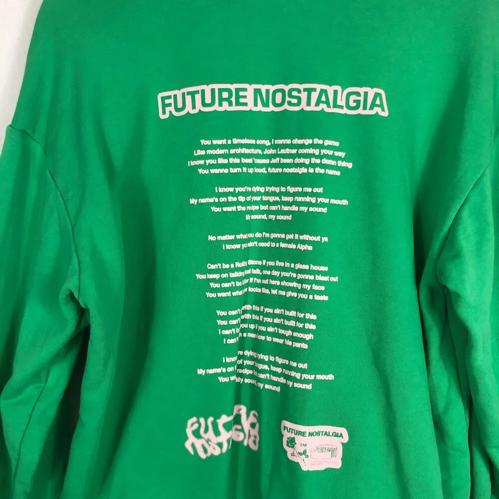 Pangaia x Future Nostalgia Dua Lipa 2022 Tour Sweatshirt Green Small - Image 8