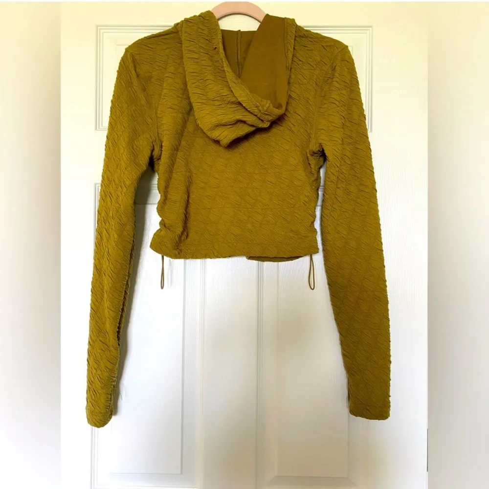 FREE PEOPLE MOVEMENT Green Hooded Pleated Activewear Jacket Size XS NWOT - Image 7