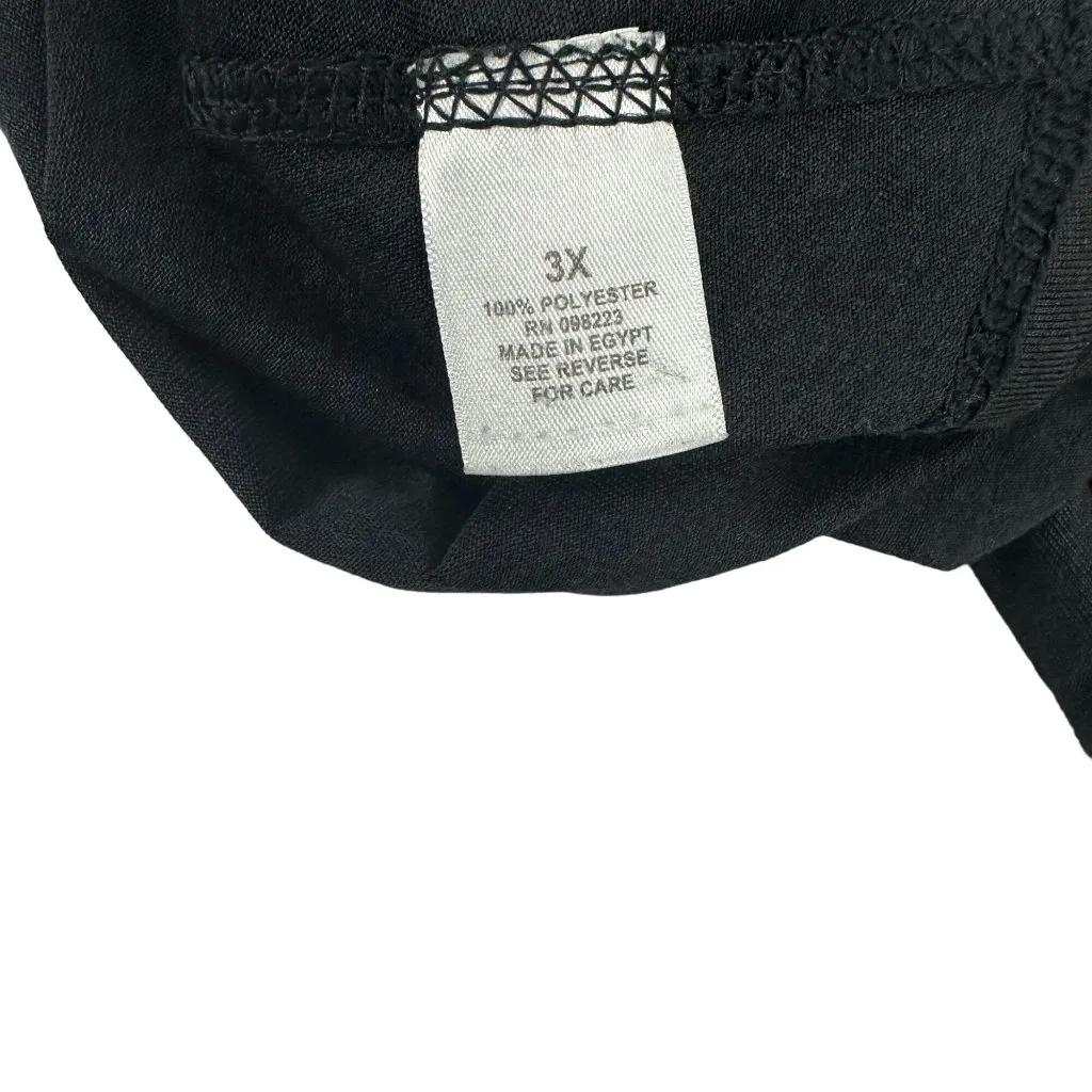 Bcg Plus Size 3X Black Long Sleeve V Neck Active Top Polyester Made In Egypt - Image 4