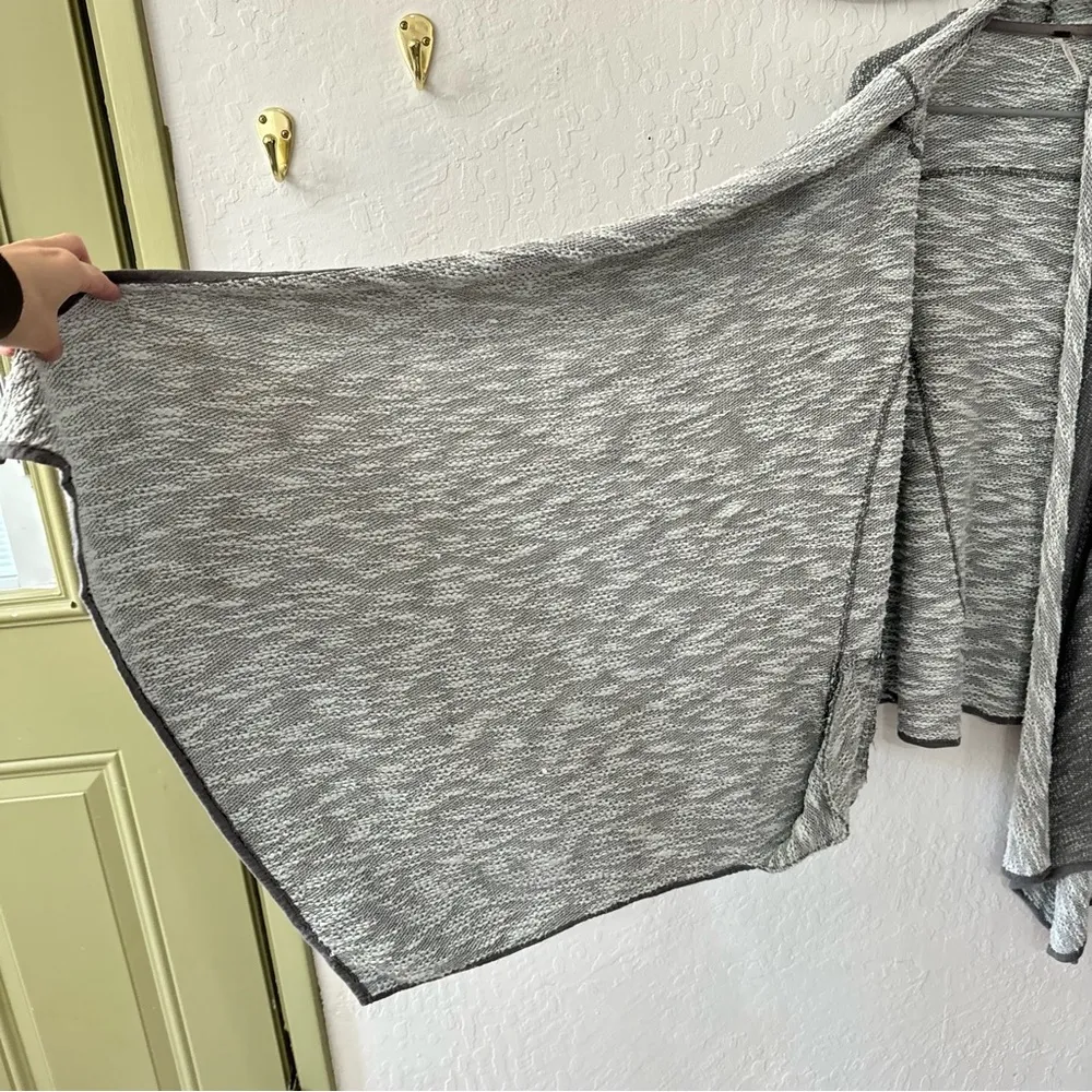 Free People In The Loop Open Front Textured Zip Sleeve Cardigan Medium - Image 6