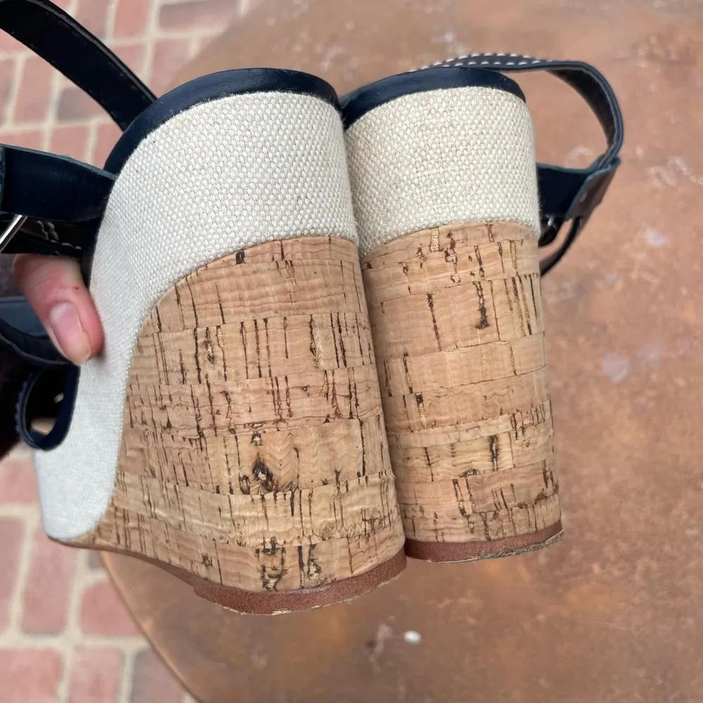 Classy Zara navy blue wedges sz 8.5 - Image 4