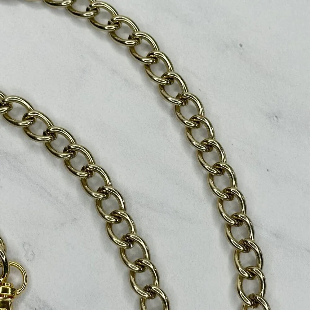 Gold Tone Chain Link Purse Handbag Bag Replacement Strap - Image 4