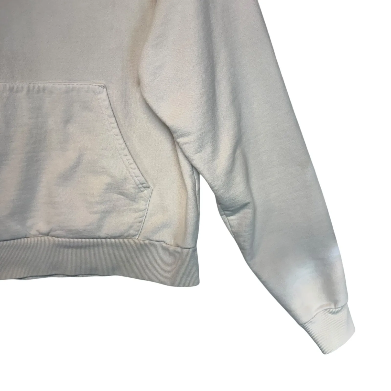 MOUSSY Vintage Cream White Hoodie Sweatshirt Basic Quiet Luxury Staple S - Image 5