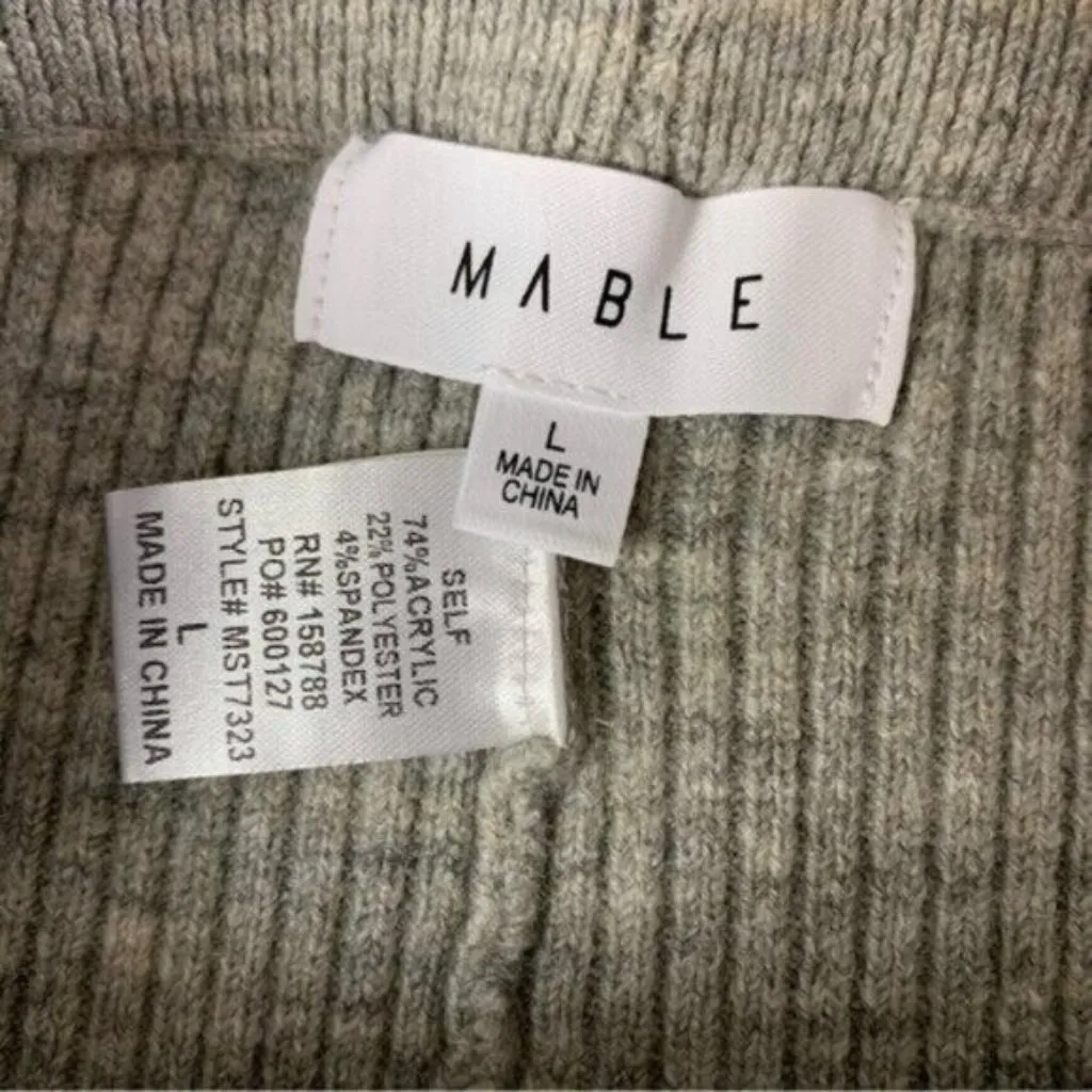 Mable Knit Shorts Large Gray Lounge Casual Cozy Comfy Everyday - Image 4