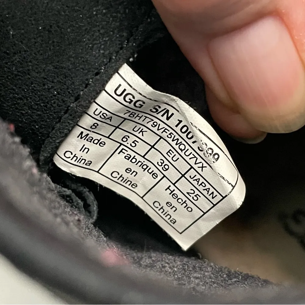 Ugg Boots Cecile Duck Utility Fur Sheepskin Lined Buckle Lace Up Rain Snow Black - Image 13