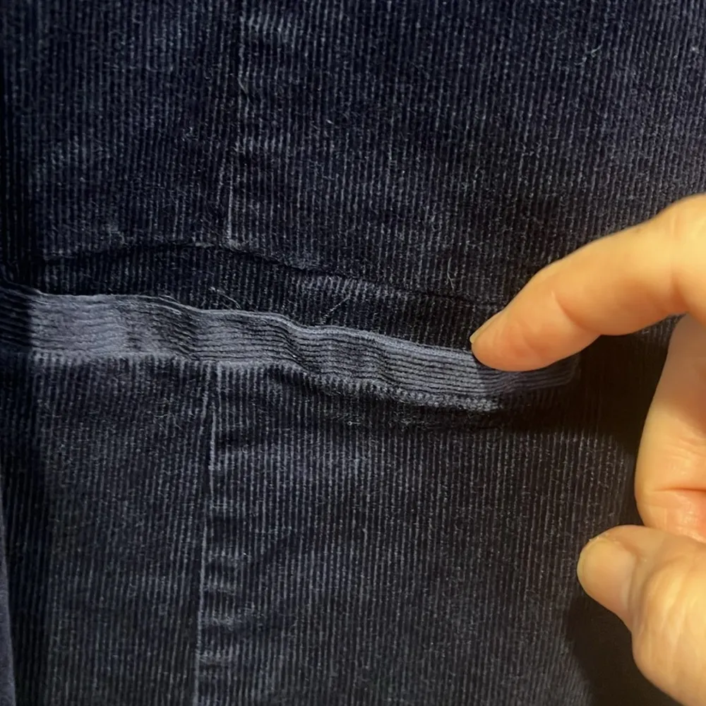 Eileen Fisher Mid Night blue Notch Lapel Corduroy Blazer size 6 - Image 9