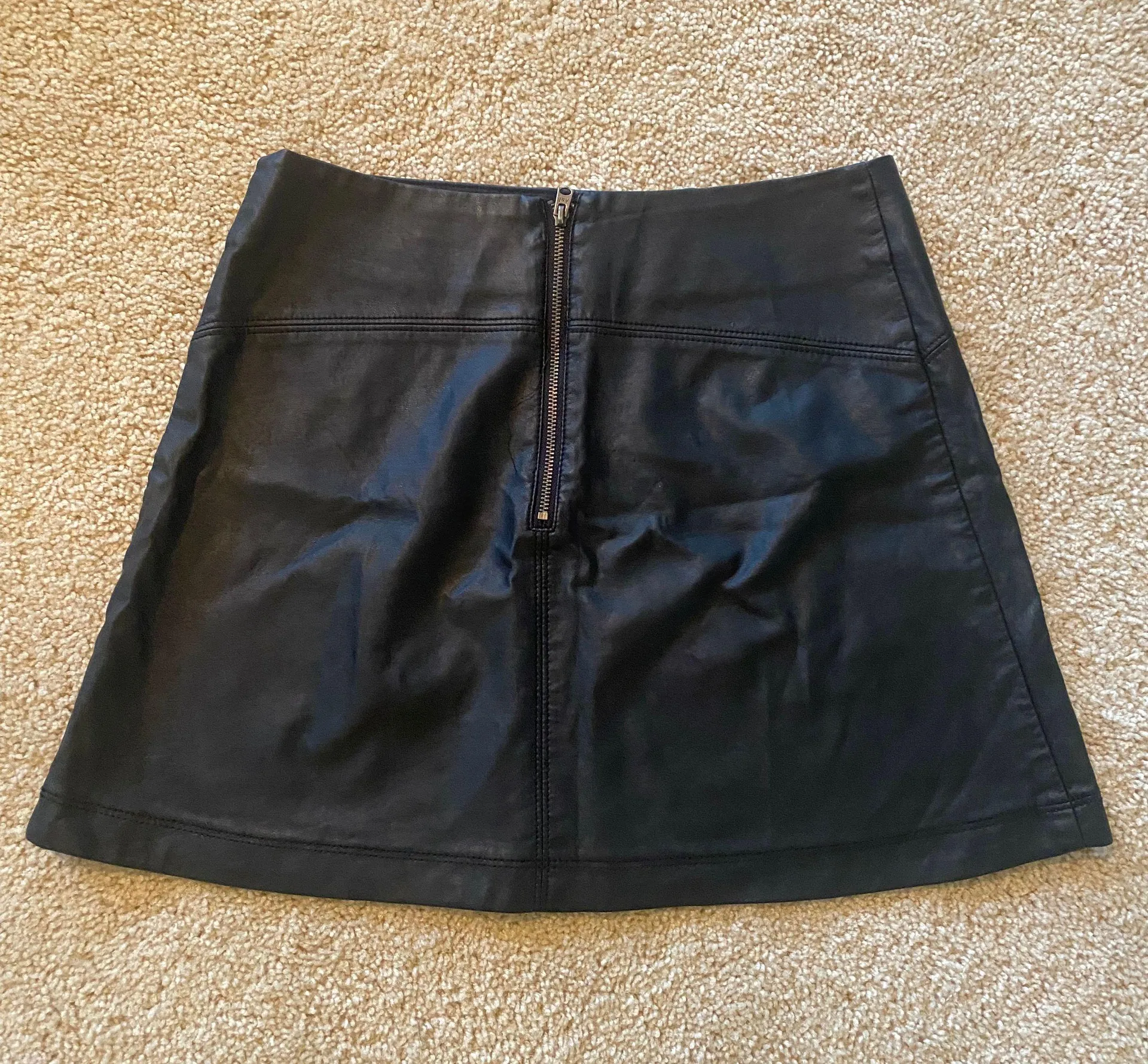 Abercrombie & Fitch Leather-Look A-Line Skirt - Image 5