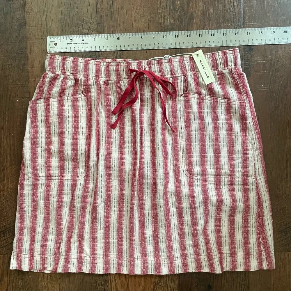 MAX STUDIO cotton mini skirt, size L - NWT - Image 5