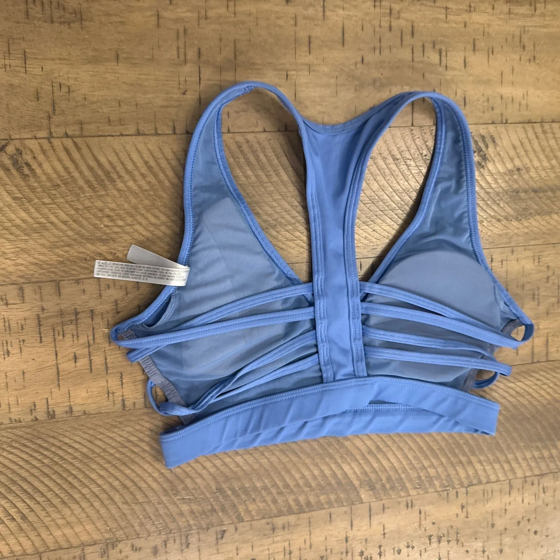 Victoria's Secret Vtg PINK Blue Strappy Back Sports Bra, Women's Size Small - Image 2