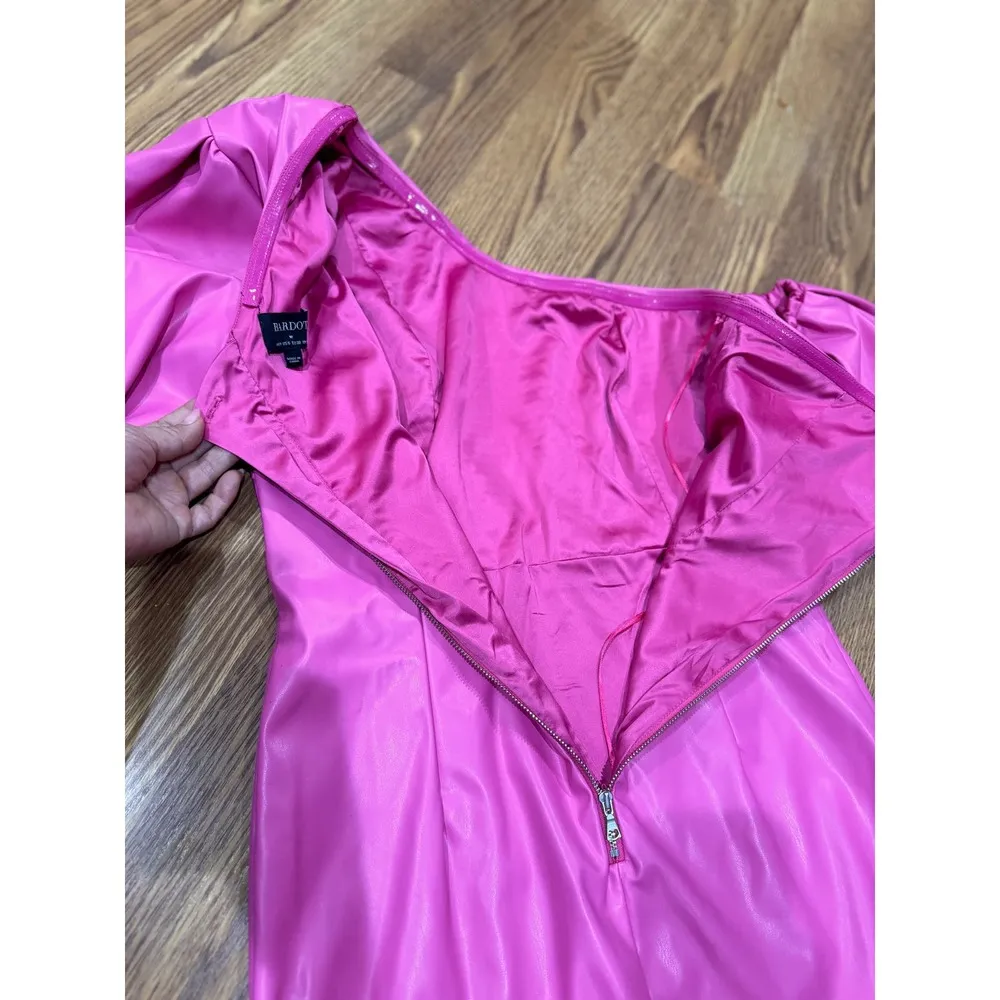 BARDOT faux leather Mariella Mini Dress In Hot Pink SIZE M - Image 9