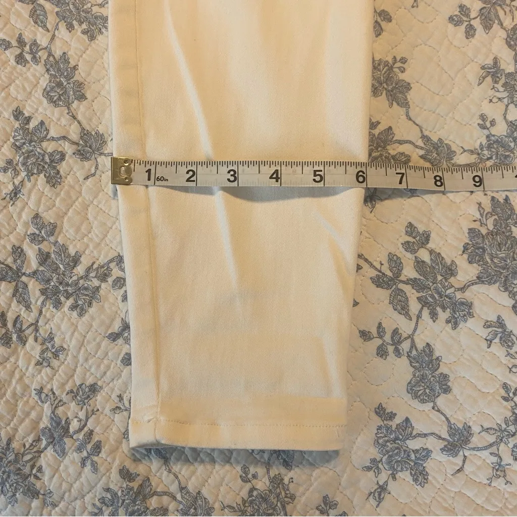 SPANX High-Rise Ankle White Skinny Pull On Jeans with Tummy Control Size Large - Image 9