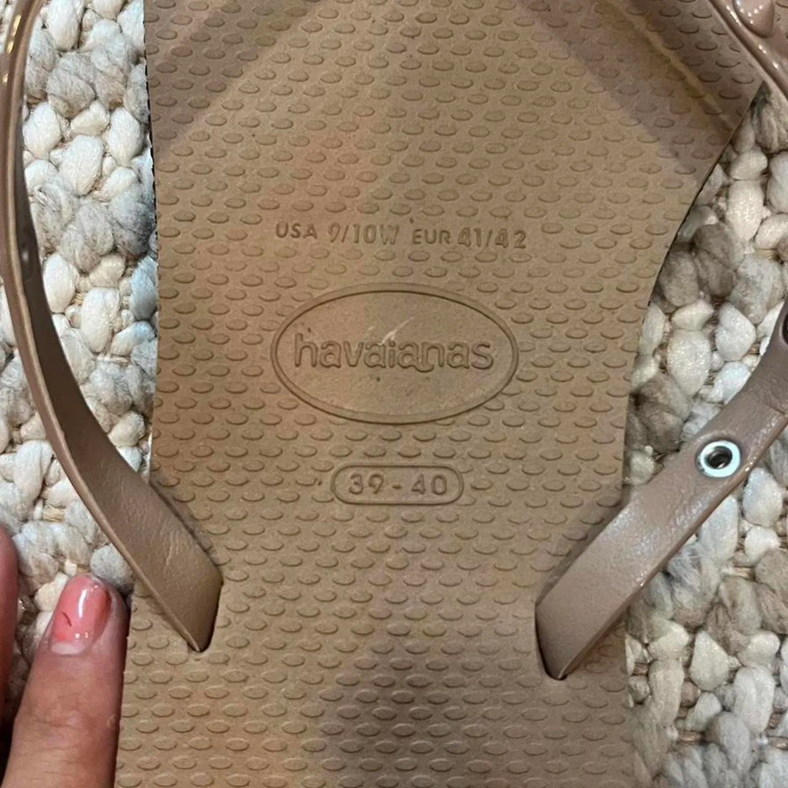 Havaianas You Spike Flip Flop in Rose Gold - Image 2