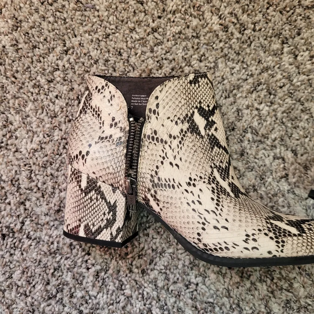 Seychelles Snakeskin Block Heel Booties - Image 5