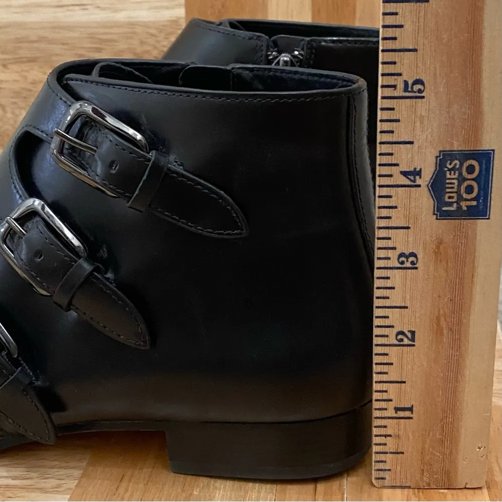 MICHAEL KORS “Prudence” Black Leather Triple Buckle Ankle Boot Size 8M - Image 9