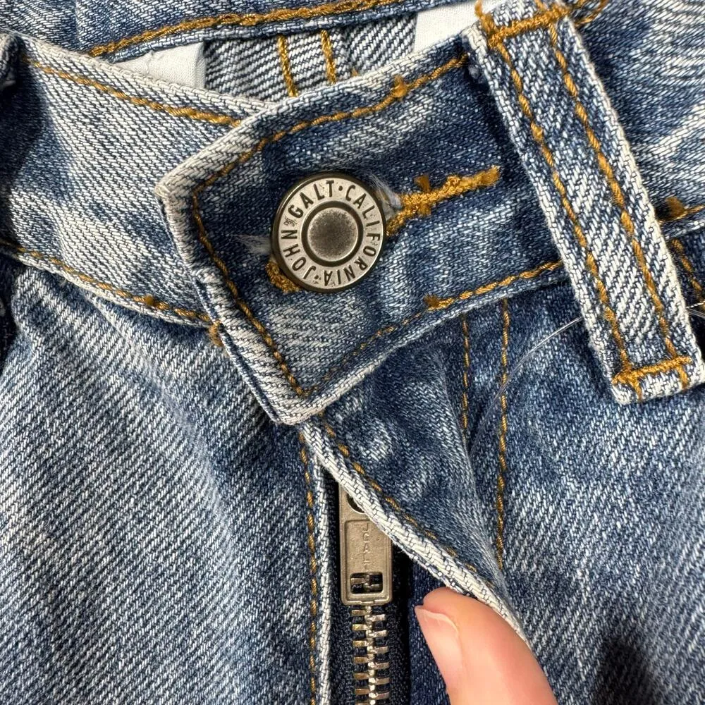 J. Galt Shanghai Jeans Women S Blue Light Medium Wash High Waist 100% Cotton - Image 6