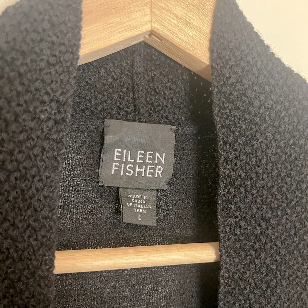 Eileen Fisher Open Front 100% Wool Cardigan - Image 3