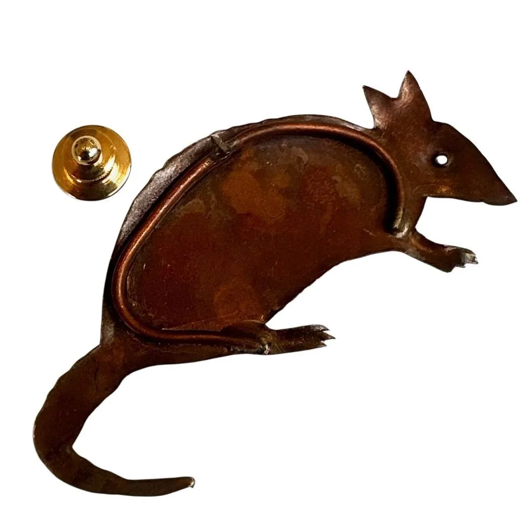 Vintage Copper Armadillo Brooch Hand - Image 7
