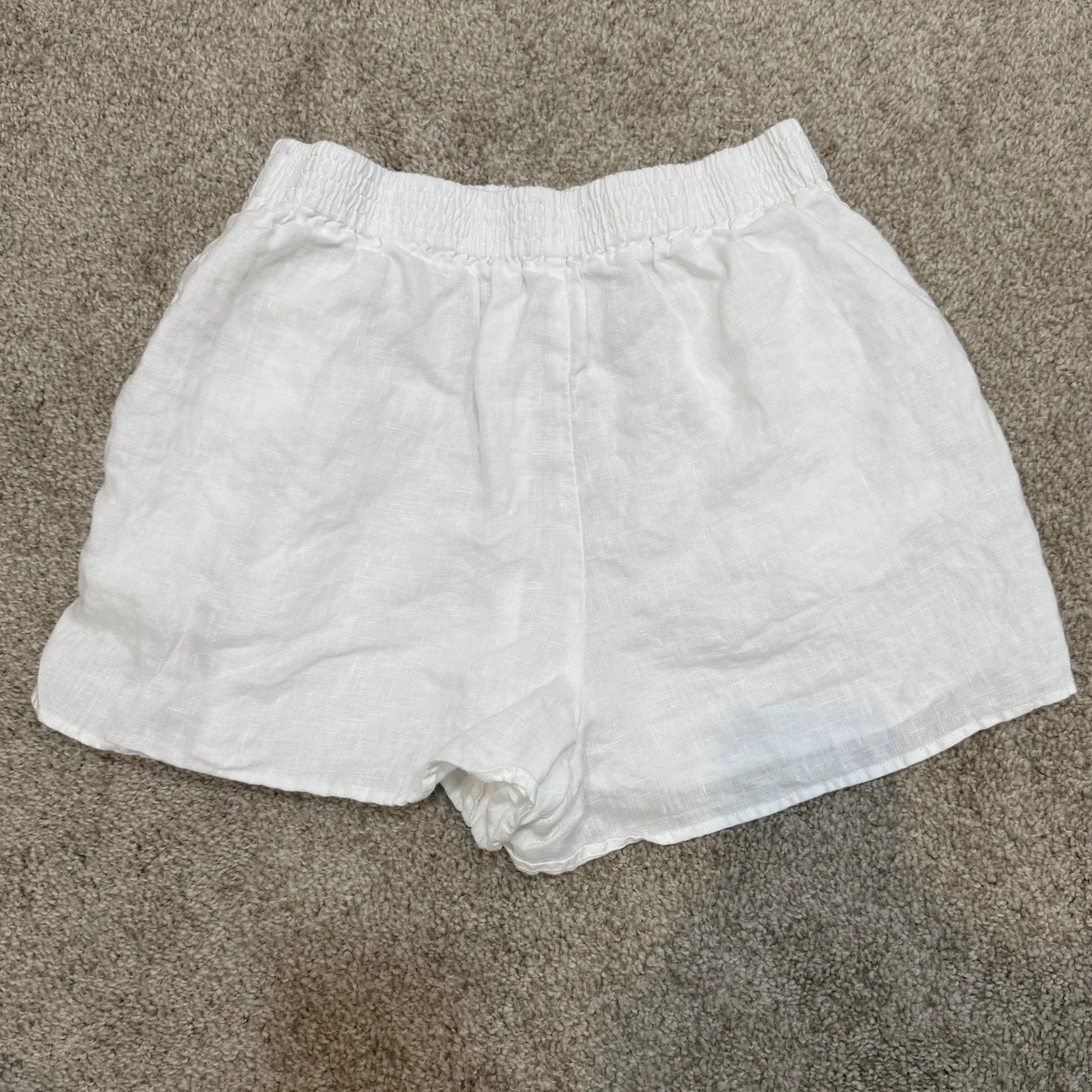 Wilfred medium organic linen pull on shorts pockets SH 2916 - Image 11