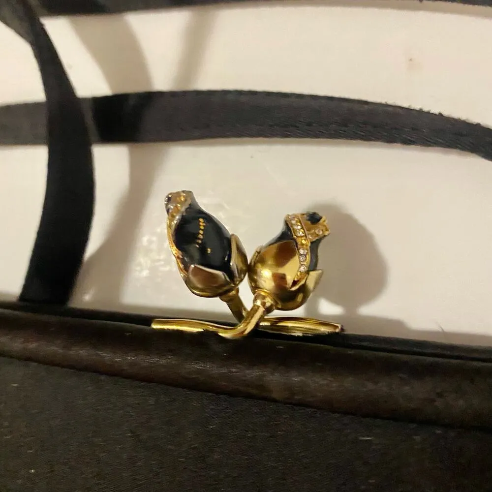 Crown Lewis Vintage Black Pleated Rectangular Purse Evening Bag - Image 10