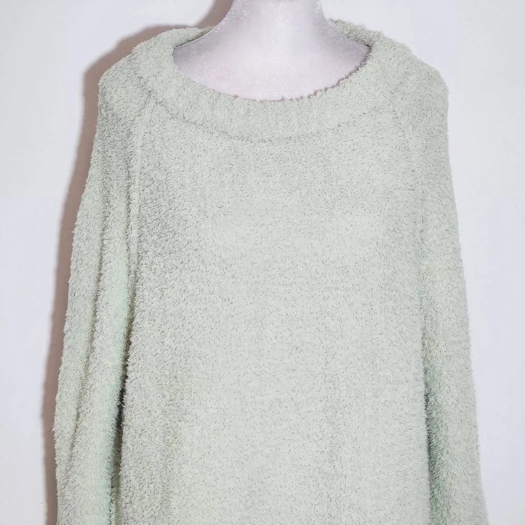 Altar'd State Light Green Fuzzy Oversized Sweater Size Small Soft Green Sweater - Image 3