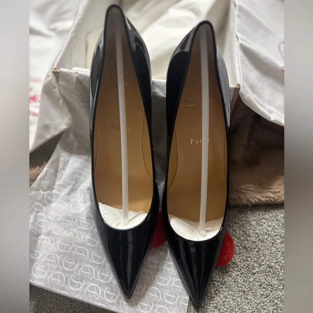 Christian Louboutin Kate 85 mm Pumps - Patent calf leather - Black - Wom… - Image 2