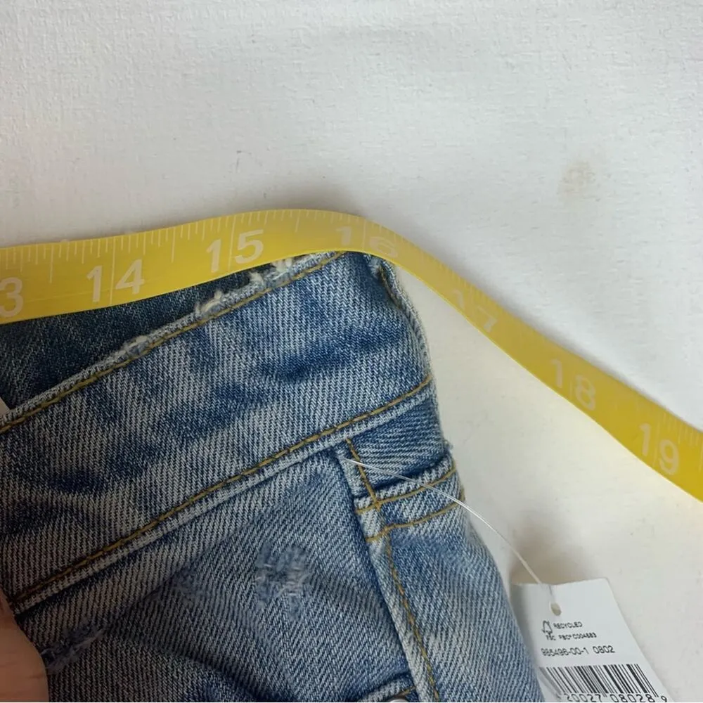 GAP womens size 8 29 Blue Boyfriend fit crop Jeans light wash new distressed - Image 11