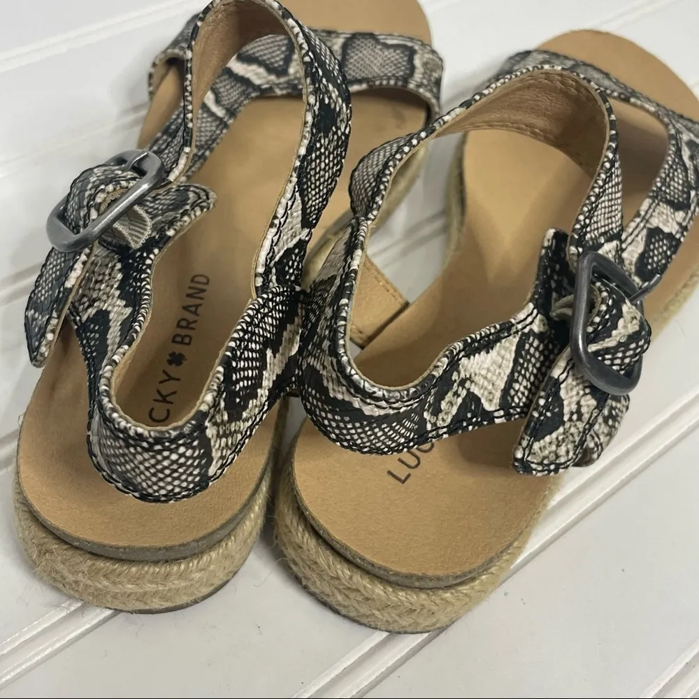 Lucky Brand Garston Suede Ankle Strap Espadrille Sandals 404 - Image 6