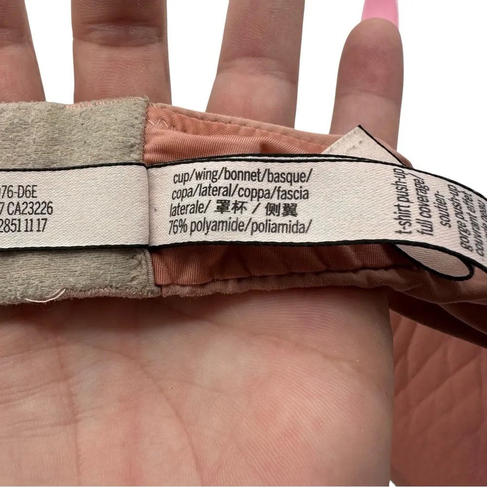 Victoria’s Secret Pink Nude Underwire Lightly Lined Bra 36D - Image 3