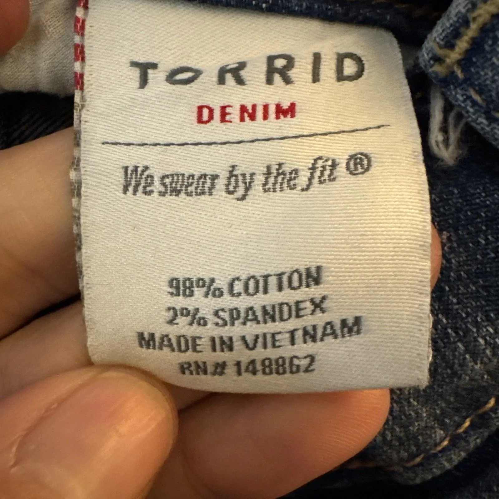 Torrid Denim Jeans Stretchy Medium Heathered Blue Wash Women’s 16R Low Rise - Image 5