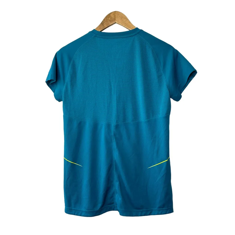 Adidas Supernova Blue & Gray Short Sleeve Athletic T-Shirt Zipper Pocket Large - Image 6