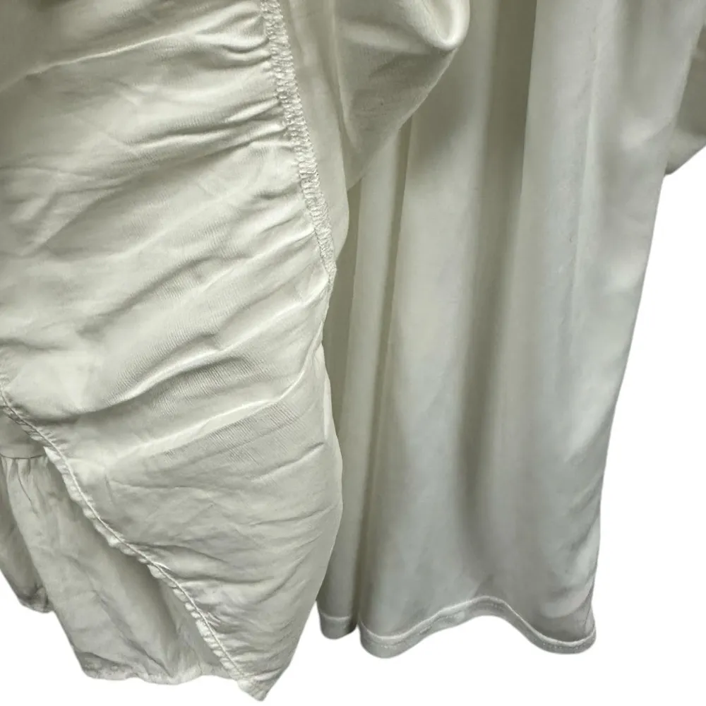 Hesperus White Rayon Blend Short Sleeve Elastic Waist Lined Midi Dress Womens 3X - Image 8