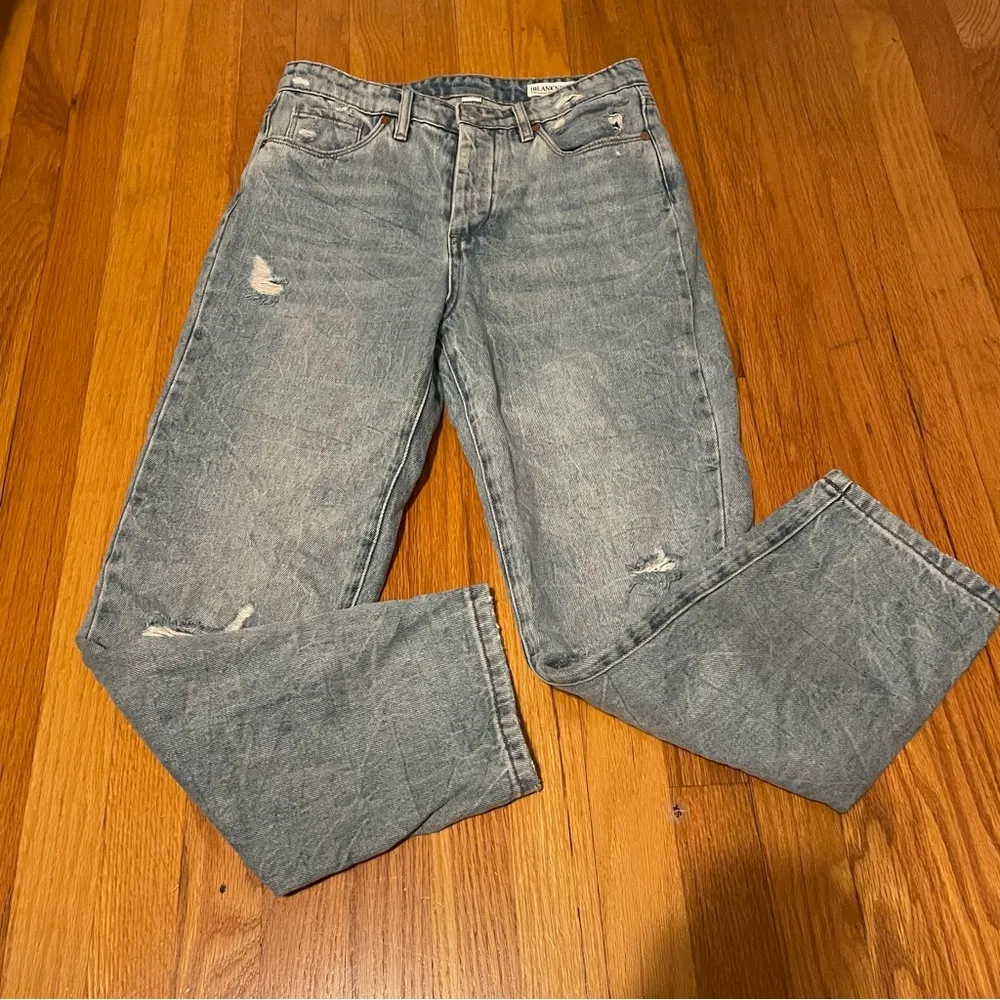 BLANKNYC The Madison Crop Denim Ripped High-Rise Crop Jeans Blue Size 27 - Image 4