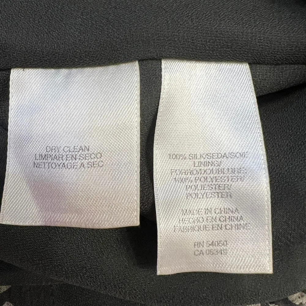 Jones New York 100% Silk Swing Skirt & Blouse Outfit Brown/Gray Dots Size 1X - Image 12