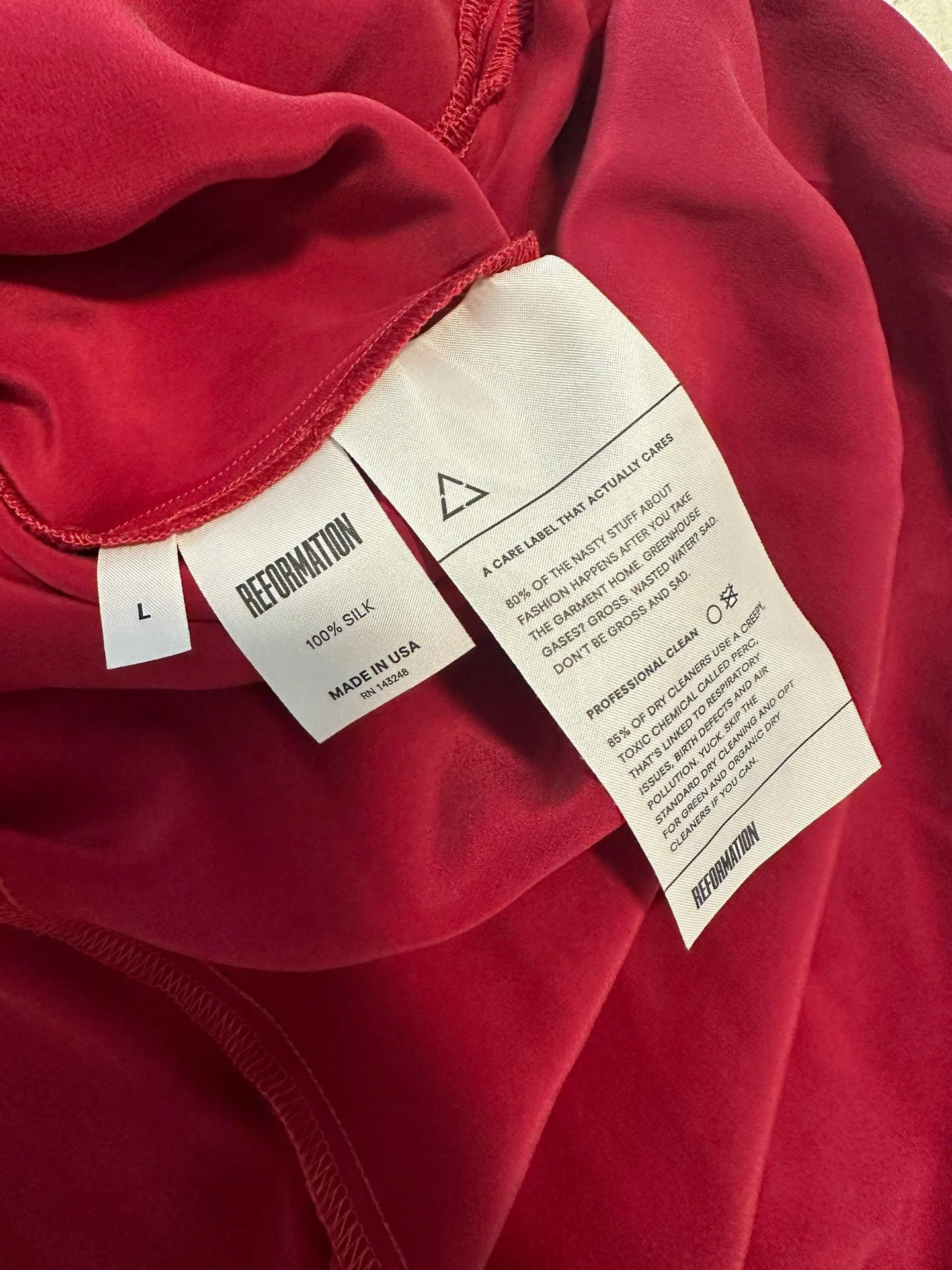 Red Silk Maxi Dress - Image 3