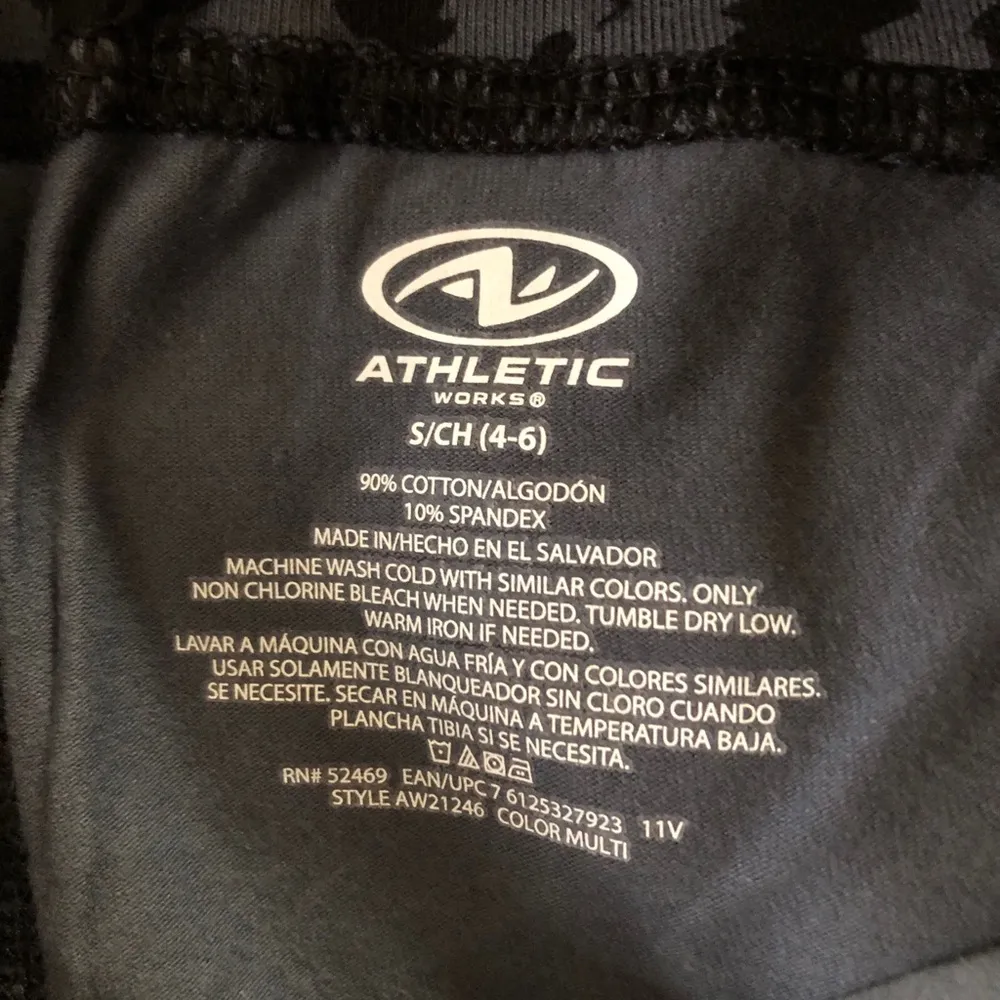 ATHLETIC WORKS Biker Shorts Size Small 4-6 Womens BLACK GRAY High Waist NWOT - Image 6