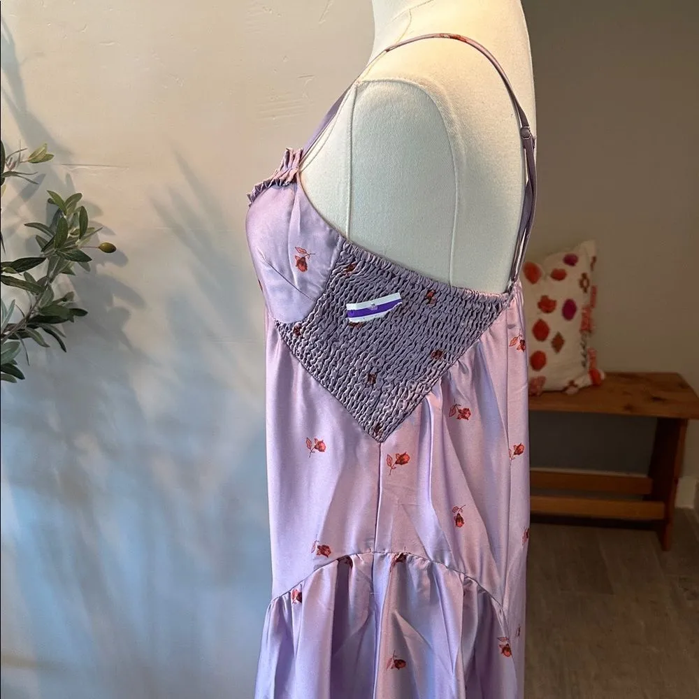 Free People Intimately On My Own Floral Satin Nightgown/Dress New! - Image 7