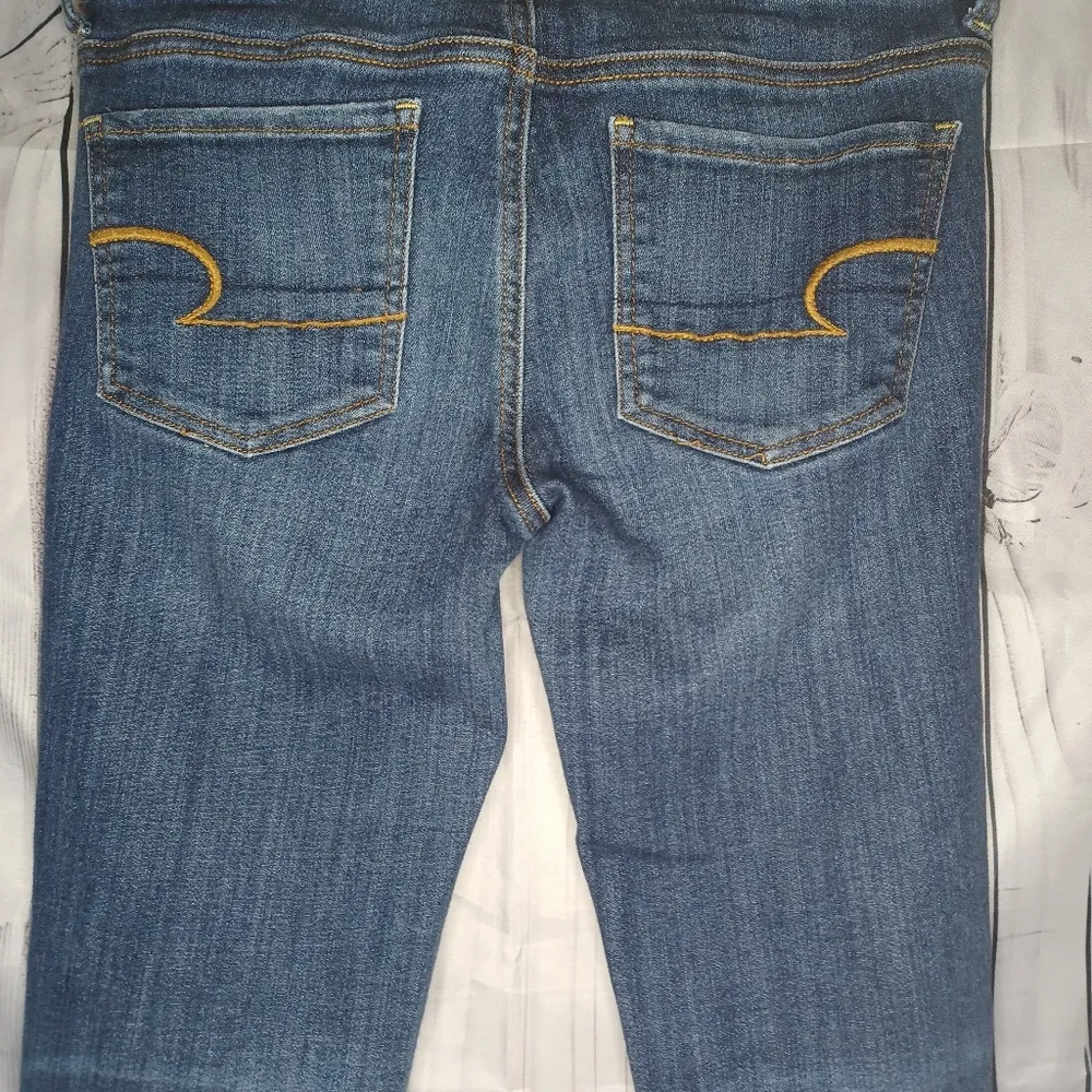 American Eagle Blue Skinny Jeggins Super Super Stretch - Image 12