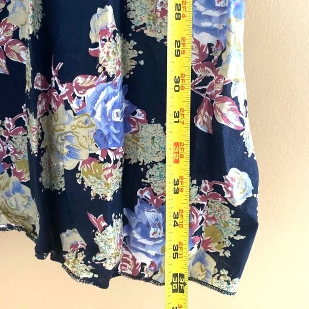 Derek Heart Y2K Belted Floral Short Sleeve Zippered Lined Baby Doll Mini Dress M - Image 4