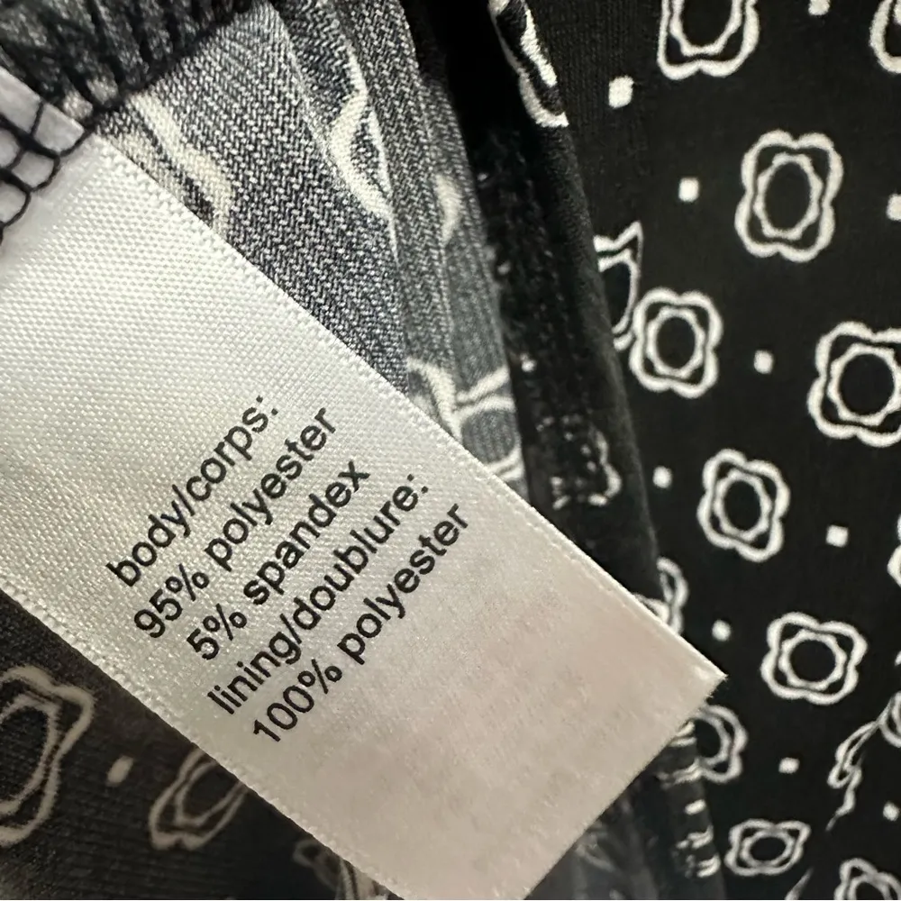 Maurices Sleeveless Racerback Black White Geometric Print Pocket Maxi Dress M - Image 7