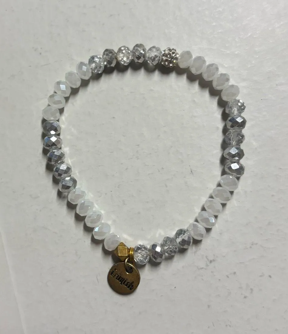 Erimish  white/silver beaded Braceket - Image 2