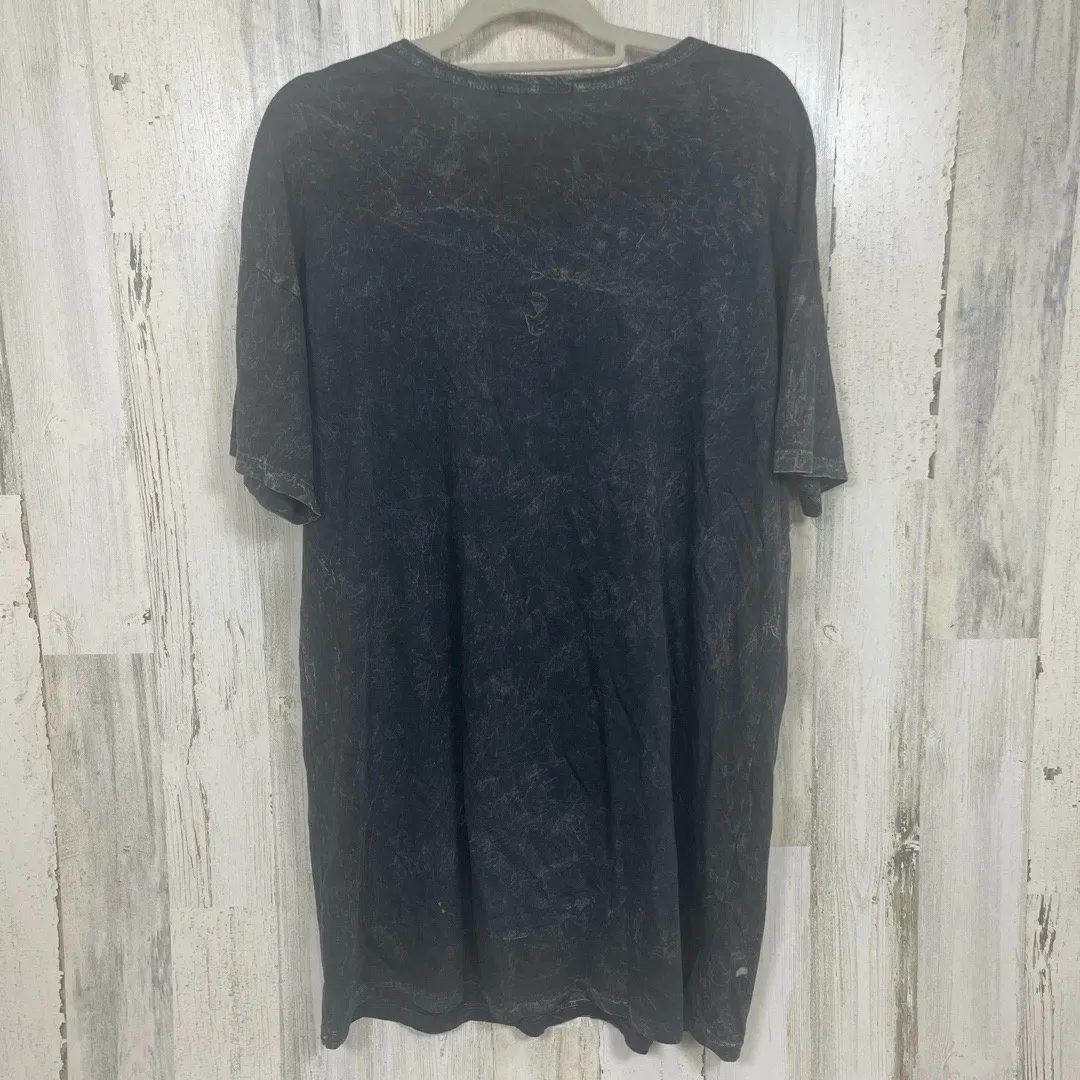 Caution To The Wind Anthropologie Rainbow Heart Love T-Shirt Dress size S Black - Image 6