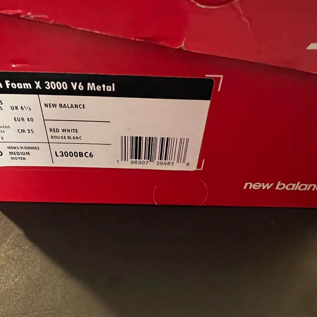 New Balance Red and White Athletic Shoes - Image 3