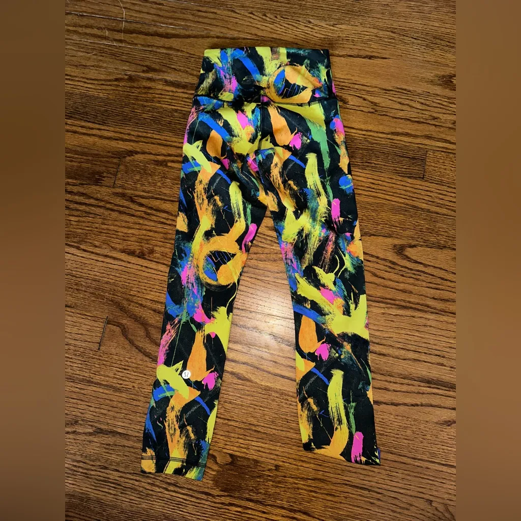 Lululemon Wunder Train High-Rise Crop 23"-Undertone Black Multi - Image 4