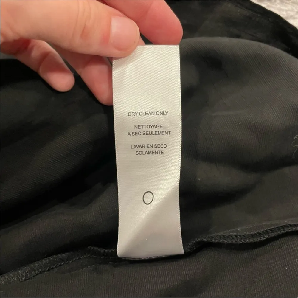 Frame Twist Front Shantung Midi Dress Noir Black XS - Image 8