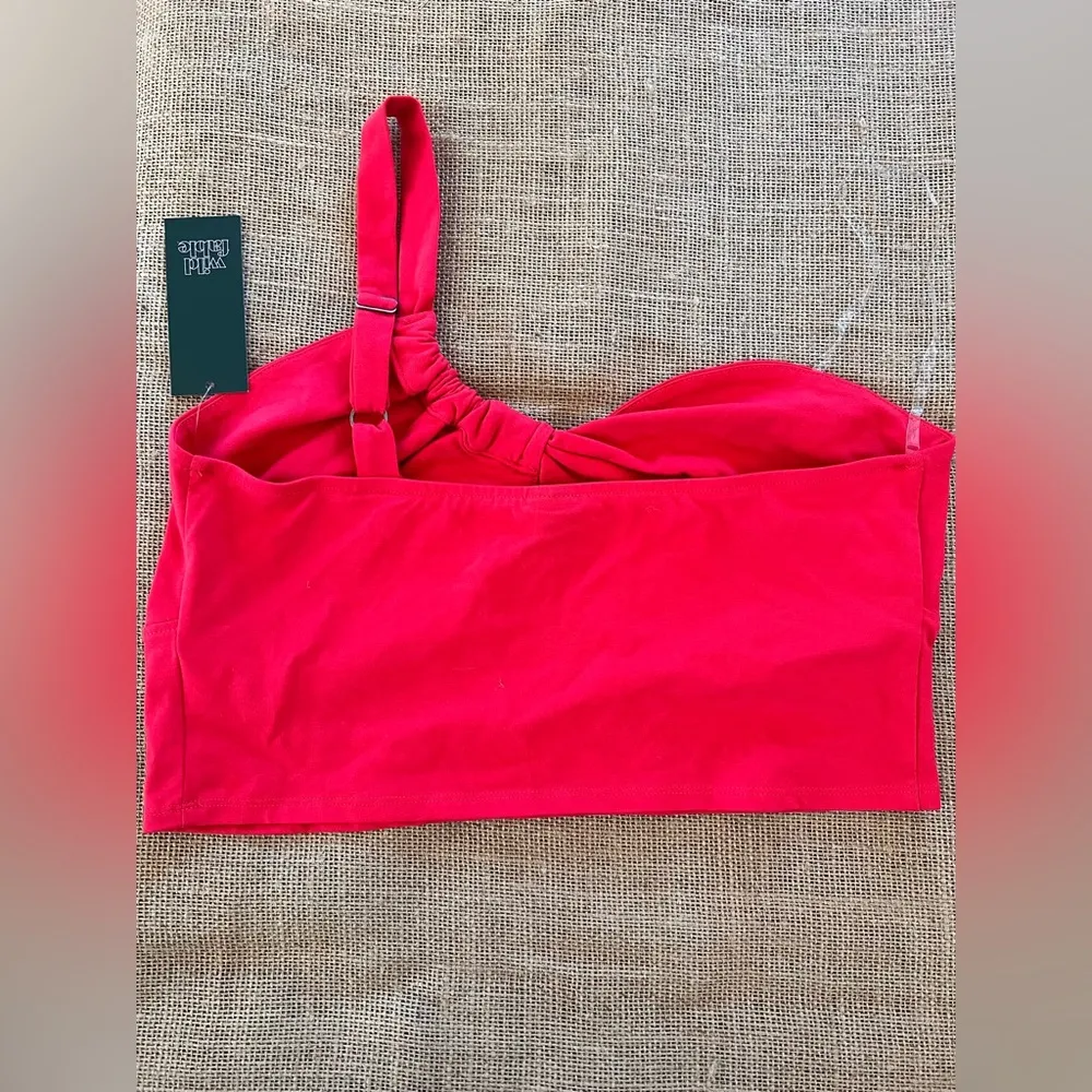Wild Fable NWT Vibrant Crop One Shoulder Red Top Summer casual bohemian cropped - Image 6