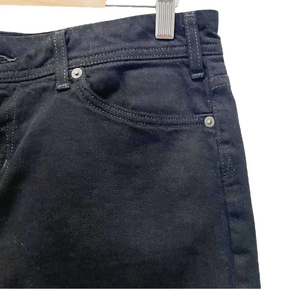 Citizens of Humanity Vtg Y2K Mini Jean Skirt Size 30 Skull & Bunny Pockets Black - Image 12