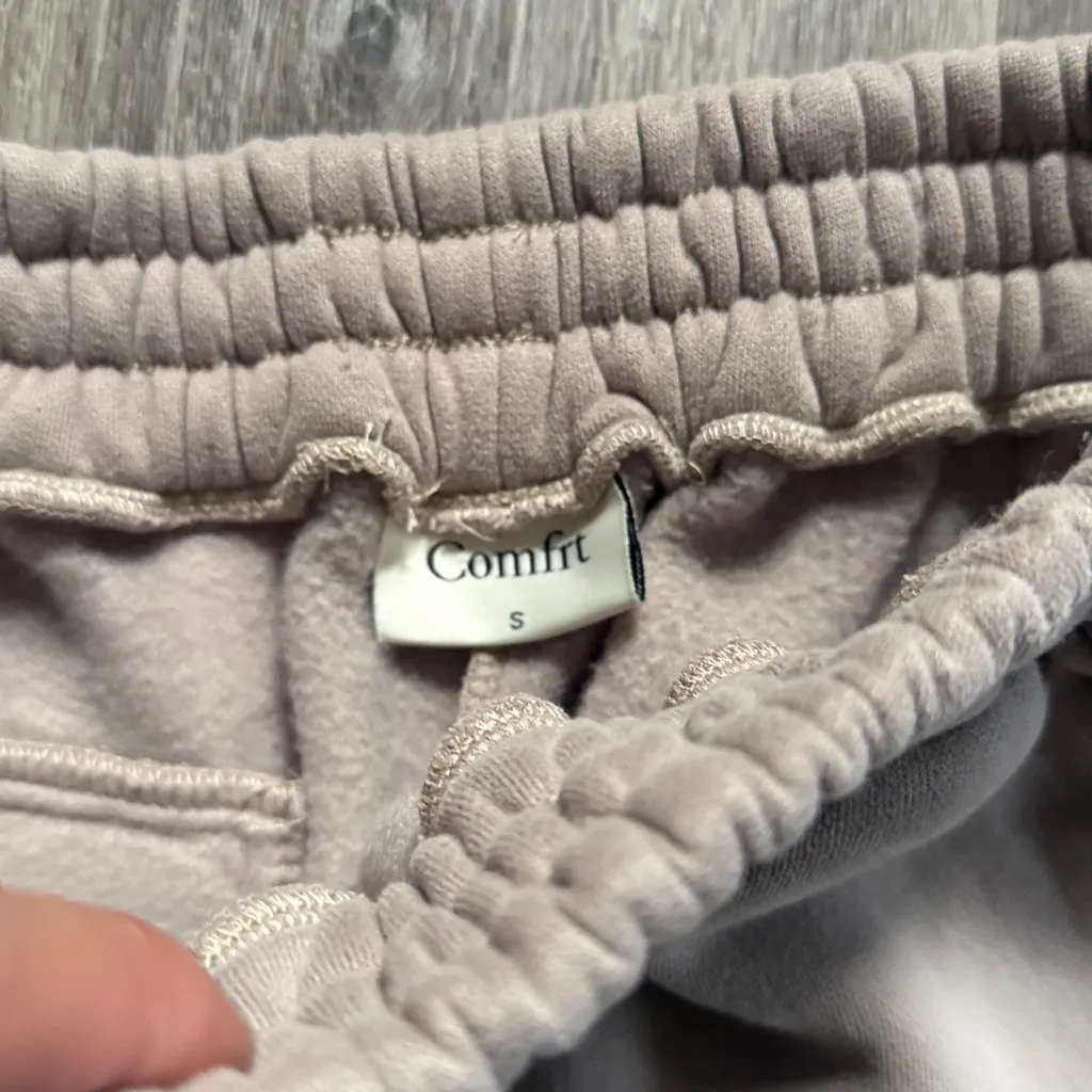 Comfrt Women's Beige Jogger Athletic Pants Tan - Image 3